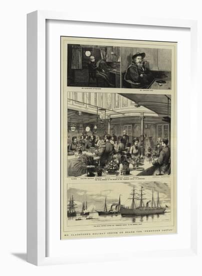 Mr Gladstone's Holiday Cruise on Board the Pembroke Castle-Charles William Wyllie-Framed Giclee Print