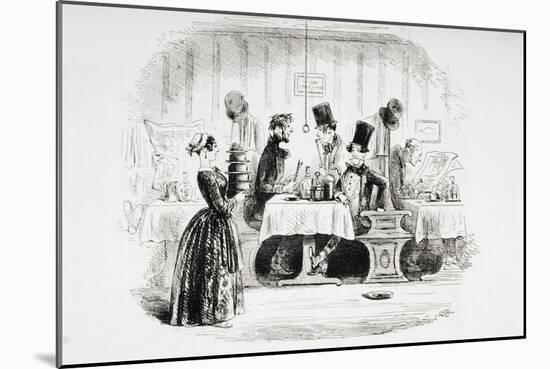 Mr. Guppy's Entertainment, Illustration from 'Bleak House' by Charles Dickens-Hablot Knight Browne-Mounted Giclee Print