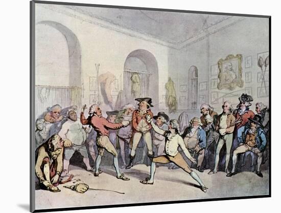 Mr H Angelo's Fencing Academy, 1791-Thomas Rowlandson-Mounted Giclee Print