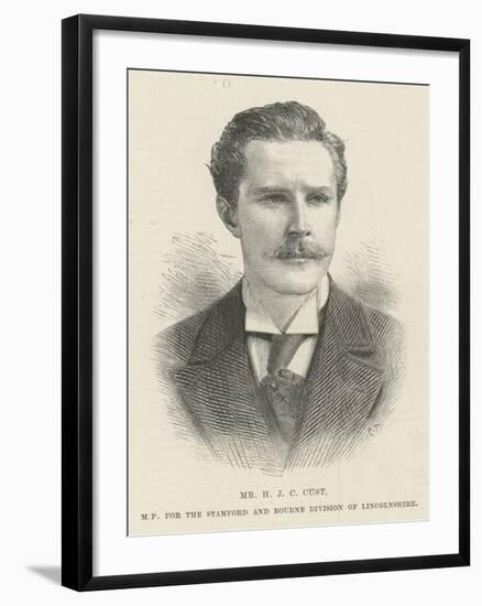 Mr H J C Cust, Mp for the Stamford and Bourne Division of Lincolnshire-null-Framed Giclee Print