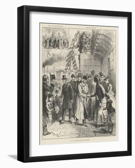 Mr H M Stanley's Return to England-Melton Prior-Framed Giclee Print