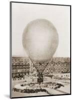 Mr. Henry Giffard's Balloon at the Tuilleries, 1878-null-Mounted Art Print