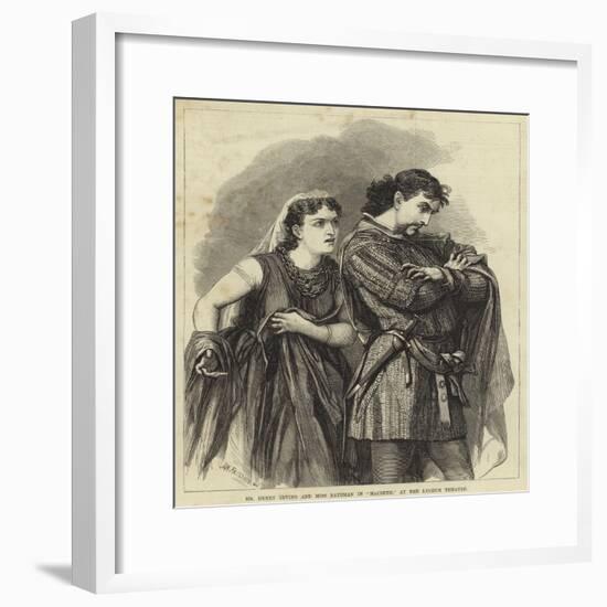 Mr Henry Irving and Miss Bateman in Macbeth at the Lyceum Theatre-null-Framed Giclee Print