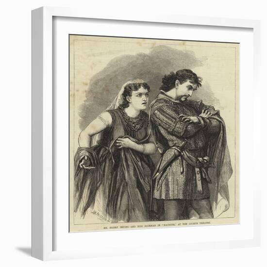 Mr Henry Irving and Miss Bateman in Macbeth at the Lyceum Theatre-null-Framed Giclee Print