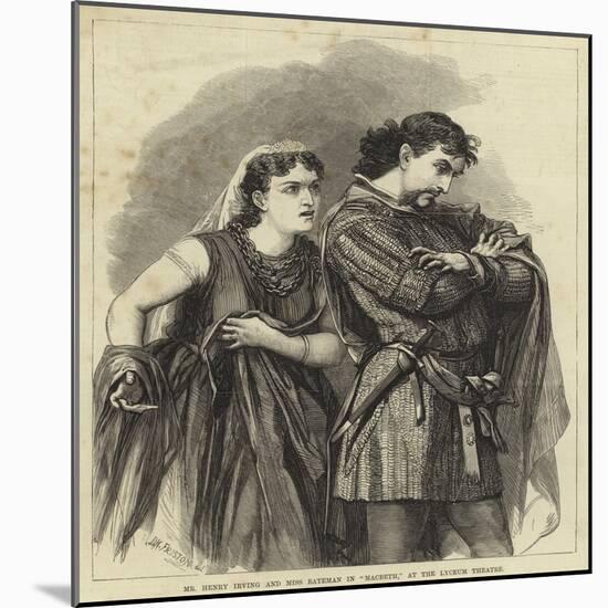 Mr Henry Irving and Miss Bateman in Macbeth at the Lyceum Theatre-null-Mounted Giclee Print