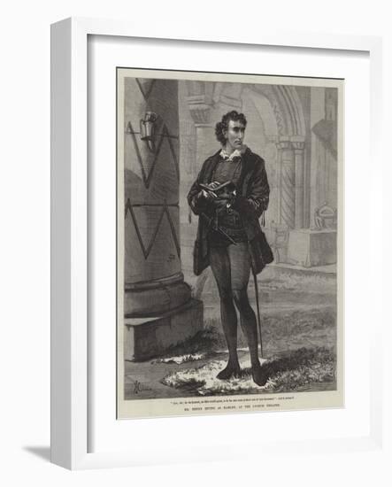 Mr Henry Irving as Hamlet, at the Lyceum Theatre-null-Framed Giclee Print