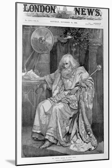 Mr Henry Irving as King Lear-Bernard Partridge-Mounted Giclee Print