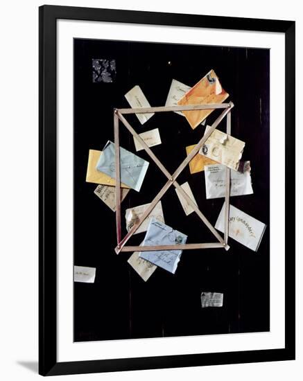 Mr Huling's Letter Rack Picture-William Michael Harnett-Framed Giclee Print