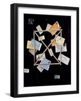 Mr Huling's Letter Rack Picture-William Michael Harnett-Framed Giclee Print