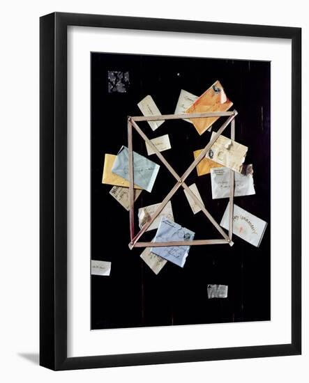 Mr Huling's Letter Rack Picture-William Michael Harnett-Framed Giclee Print