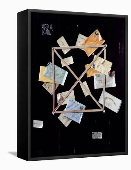 Mr Huling's Letter Rack Picture-William Michael Harnett-Framed Stretched Canvas