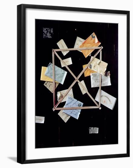 Mr Huling's Letter Rack Picture-William Michael Harnett-Framed Giclee Print