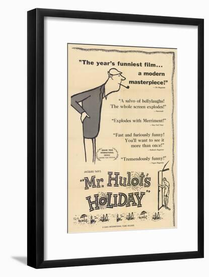 Mr. Hulot's Holiday, 1953-null-Framed Art Print