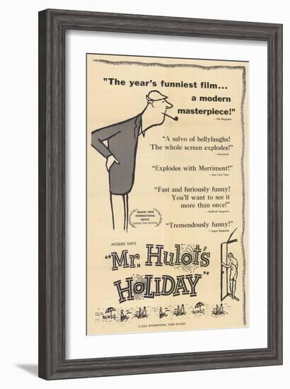 Mr. Hulot's Holiday, 1953-null-Framed Art Print