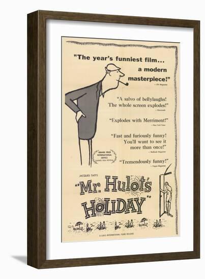 Mr. Hulot's Holiday, 1953-null-Framed Art Print