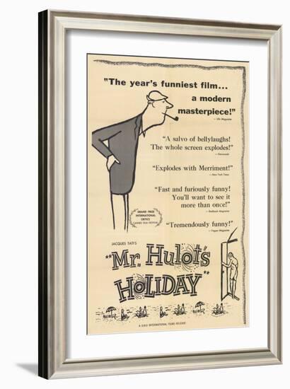 Mr. Hulot's Holiday, 1953-null-Framed Art Print