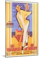 Mr. Hulot's Holiday, French Movie Poster, 1953-null-Mounted Art Print