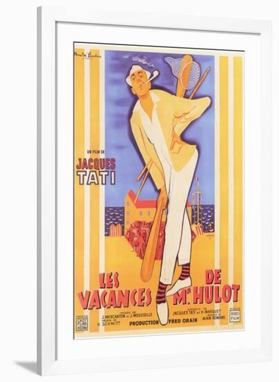 Mr. Hulot's Holiday, French Movie Poster, 1953-null-Framed Premium Giclee Print