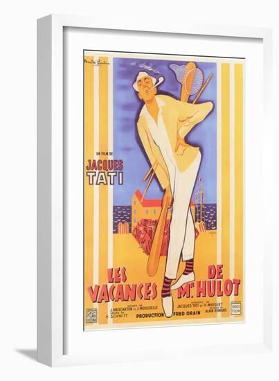 Mr. Hulot's Holiday, French Movie Poster, 1953-null-Framed Art Print
