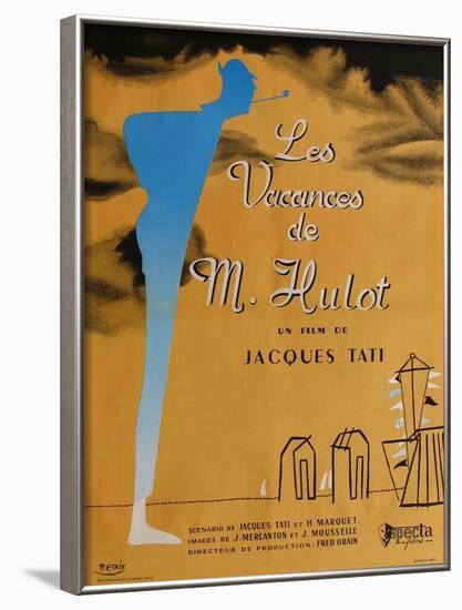 Mr. Hulot's Holiday, French Movie Poster, 1953-null-Framed Art Print