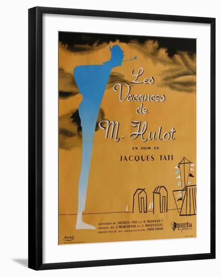 Mr. Hulot's Holiday, French Movie Poster, 1953-null-Framed Art Print