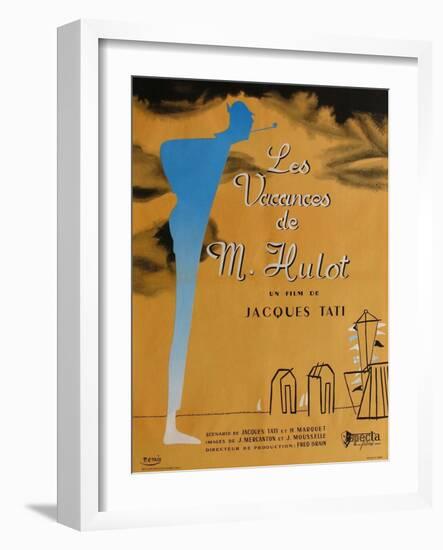Mr. Hulot's Holiday, French Movie Poster, 1953-null-Framed Art Print