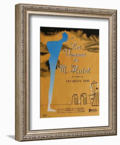 Mr. Hulot's Holiday, French Movie Poster, 1953-null-Framed Art Print