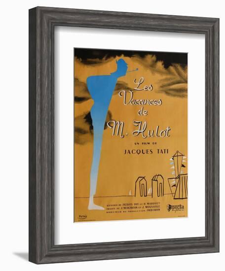 Mr. Hulot's Holiday, French Movie Poster, 1953-null-Framed Art Print