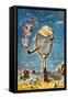 Mr. Hulot's Holiday, German Movie Poster, 1953-null-Framed Stretched Canvas