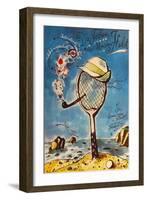 Mr. Hulot's Holiday, German Movie Poster, 1953-null-Framed Art Print