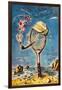 Mr. Hulot's Holiday, German Movie Poster, 1953-null-Framed Art Print