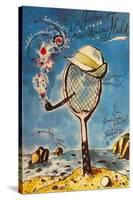 Mr. Hulot's Holiday, German Movie Poster, 1953-null-Stretched Canvas