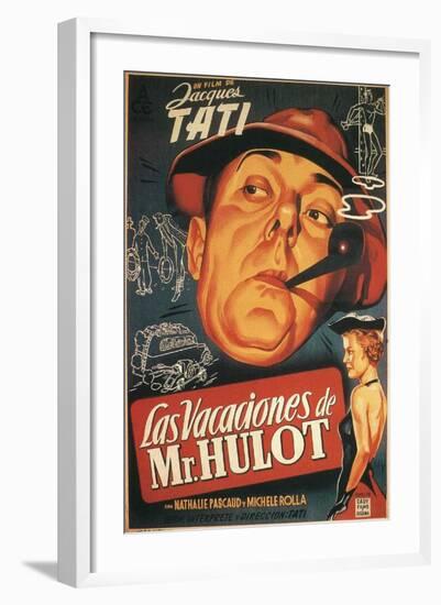 Mr. Hulot's Holiday, Spanish Movie Poster, 1953-null-Framed Art Print