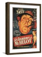 Mr. Hulot's Holiday, Spanish Movie Poster, 1953-null-Framed Art Print