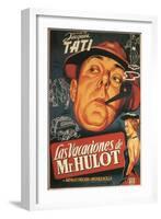 Mr. Hulot's Holiday, Spanish Movie Poster, 1953-null-Framed Art Print