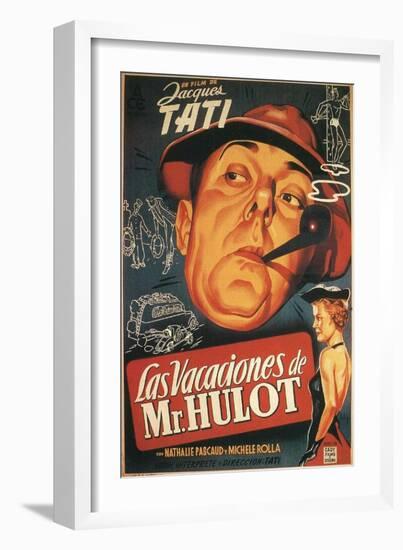 Mr. Hulot's Holiday, Spanish Movie Poster, 1953-null-Framed Art Print