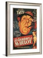 Mr. Hulot's Holiday, Spanish Movie Poster, 1953-null-Framed Art Print