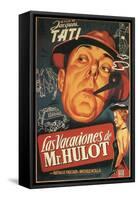 Mr. Hulot's Holiday, Spanish Movie Poster, 1953-null-Framed Stretched Canvas