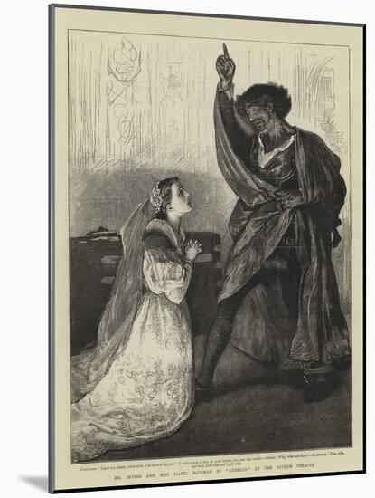 Mr Irving and Miss Isabel Bateman in Othello at the Lyceum Theatre-William Small-Mounted Giclee Print