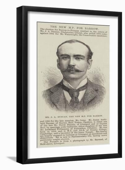 Mr J a Duncan, the New Mp for Barrow-null-Framed Giclee Print