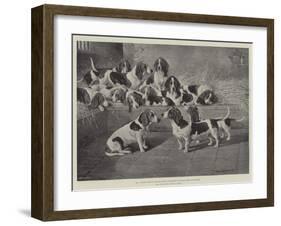 Mr J Moss's Pack of Basset-Hounds at Bishops Waltham, Near Winchester-Valentine Thomas Garland-Framed Giclee Print