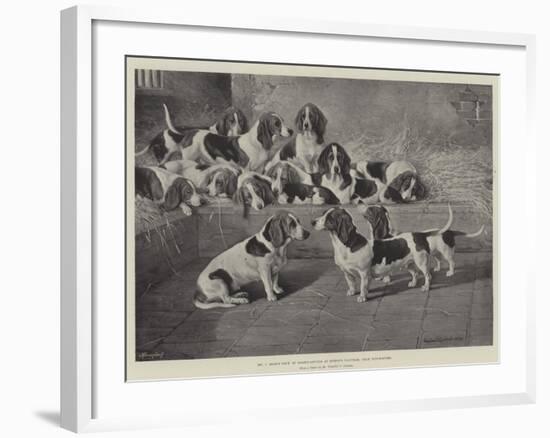 Mr J Moss's Pack of Basset-Hounds at Bishops Waltham, Near Winchester-Valentine Thomas Garland-Framed Giclee Print