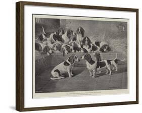 Mr J Moss's Pack of Basset-Hounds at Bishops Waltham, Near Winchester-Valentine Thomas Garland-Framed Giclee Print