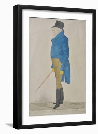 Mr James Curtis, a View from the Old South Sea House, 1823-Richard Dighton-Framed Giclee Print