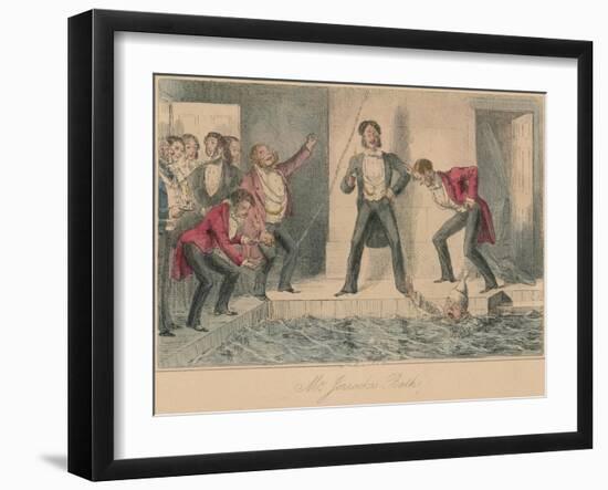 'Mr. Jorrocks's Bath', 1854-John Leech-Framed Giclee Print