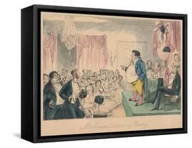 'Mr. Jorrocks's Lecture on Unting, 1854-John Leech-Framed Stretched Canvas