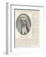 Mr Joseph Walton, Kc, New Judge of the High Court-null-Framed Giclee Print