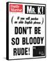 Mr. K! (If You Will Pardon an Olde English Phrase) Don't be So Bloody Rude!-null-Framed Stretched Canvas