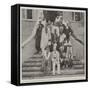 Mr Llewellyn and Senegambian Chiefs on the Steps of Government House-null-Framed Stretched Canvas