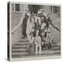 Mr Llewellyn and Senegambian Chiefs on the Steps of Government House-null-Stretched Canvas